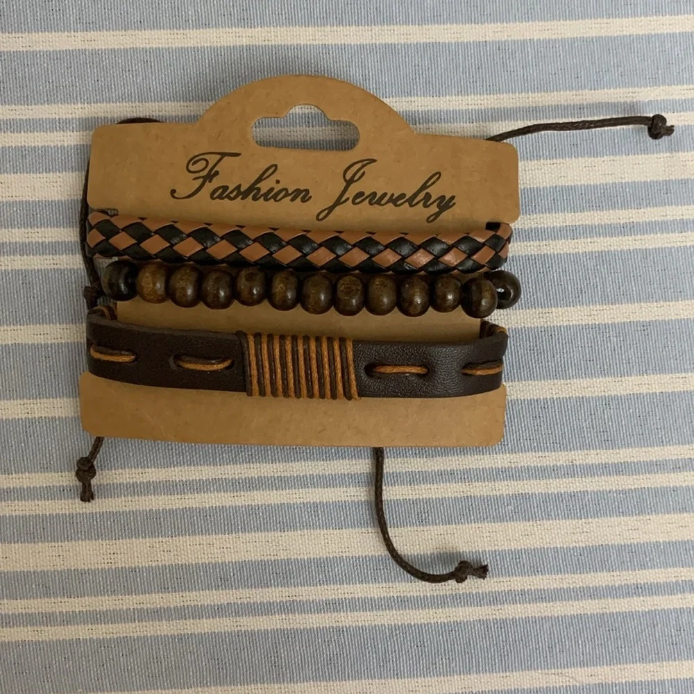Brown in black men’s bracelet